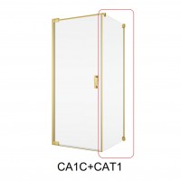 CAT10801207 CADURA бічна стінка, 800 мм, скло прозоре, проф.гальванічне золото (1 сорт) SanSwiss фото 1