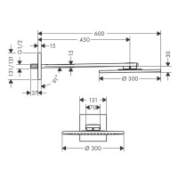 35300260 AXM Верхній душ- 300 1jet (1 сорт) Axor фото 1