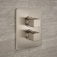 CU018100.2F CUBIC Зовнішня частина термостата для душу, Brushed Nickel (1 сорт) CISAL