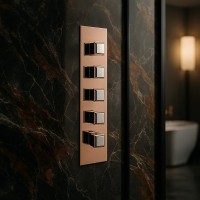 46208-030 Eleganza зовнішня частина термостату, мідь (1 сорт) GESSI фото 3