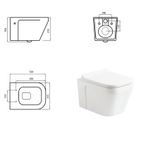 3020120 UP Підвісний безобідковий унітаз+кришка quick-fix, soft-close (1 сорт) Devit фото 1