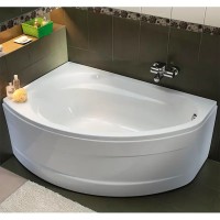 5534000 SUPERO Ванна акрилова асиметрична 145x85 см, злив справа, колір білий, в комплекті з ніжками KOLO фото 1