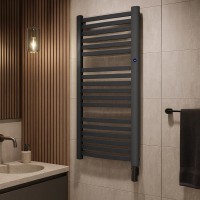 RETE-50/110C31 RETTO ELECTRO  Рушникосушка електрична, колір чорний мат, ЗАПРАВЛЕНА та запакована чо INSTAL PROJEKT фото 4