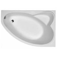5536000 SUPERO Ванна акрилова асиметрична 150x100 см, злив зліва, колір білий, в комплекті з ніжками KOLO фото 3