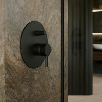 1502X140B ART Змішувач прихованого монтажу д/ванни, чорний матовий (1 сорт) Devit фото 4