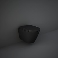 RST23504A FEELING Унітаз підвісний, Rimless, чорний матовий (1 сорт) RAK Ceramics