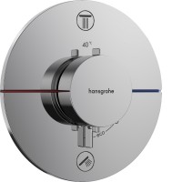 15554000 HG ShowerSelect Comfort S Зовнішня частина термостата на 2 споживачі, хром (1 сорт) HANSGROHE