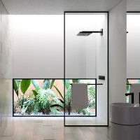 Душова перегородка Liberta JUVENTUS графіт, 1200 R, профіль RAL9005(black) mat, h 2490 (1 сорт) Liberta