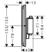 15583670 HG ShowerSelect Comfort Q Зовнішня частина термостата на 2 споживачі, чорний матовий (1 сор HANSGROHE фото 1