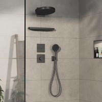 15573340 HG ShowerSelect Comfort E Перемикач режимів прихованого монтажу на 3 режими, brushed black  HANSGROHE фото 2