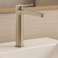 HB-GR5009BN Змішувач високий для раковини без донного клапану, кольору brushed nickel (1 сорт) Devit фото 1