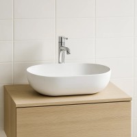 1011110 LAGUNA Раковина на стільницю 60 з керамічним донним клапаном(2 пак) (1 сорт) Devit фото 3