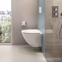SENWC1446AWHA+SENSC3901WH RAK SENSATION Унітаз підвісний безобідковий з кришкою, білий 52см (1 сорт) RAK Ceramics фото 4