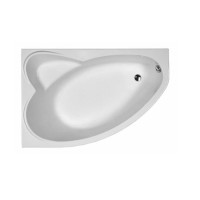 5537000 SUPERO Ванна акрилова асиметрична 150x100 см, злив справа, колір білий, в комплекті з ніжкам KOLO