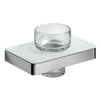 GLASS steel Стакан для зубних щіток, нержавіюча сталь, ABS, скло,100х180х110 (1 сорт) Liberta