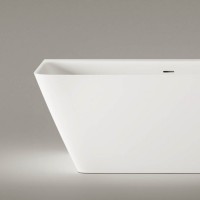 VAQUAWA/00 QUADRO WALL Ванна пристінна 160см з литого (штучного) каменю, з інтегрованим сифоном, біл PAA фото 4