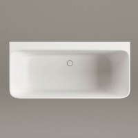 VAQUAWA/00 QUADRO WALL Ванна пристінна 160см з литого (штучного) каменю, з інтегрованим сифоном, біл PAA фото 5