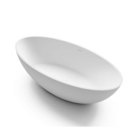 18080130UM Ванна ART штучний камінь з сифоном 1798*852*518 мм, біла матова (1 сорт) Devit