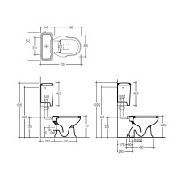 PHPM01F Pompei  Унітаз (Вертикальний випуск) (1 сорт) GAIA фото 2