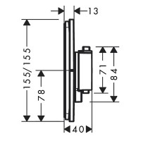 15575000 HG ShowerSelect Comfort E Зовнішня частина термостату на 1 споживач або додатковий споживач HANSGROHE фото 1