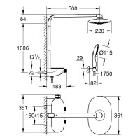 26250000 Rainshower System SmartControl 360 Душова система д/душу з термостатом (1 сорт) Grohe фото 1