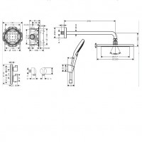 27961670 Croma Душовий комплект, чорний матовий (1 сорт) HANSGROHE фото 1