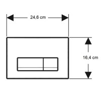 115.119.46.1 Delta50 Клавіша змиву з подвійним змивом: Матовий хром (1 сорт) Geberit фото 1
