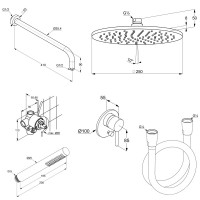 387363976 Kludi Bozz Душова система, чорний мат (1 сорт) Kludi фото 5