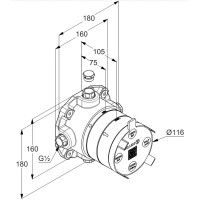 88022 Slim.Boxx Внутрішня частина змішувача (1 сорт) Kludi фото 1