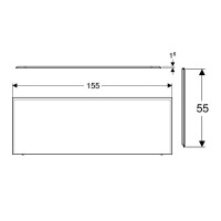 PWP2361000 UNI 2 Універсальна фронтальна панель 160 см до прямокутної ванни, МДФ (без кріплення) (1  KOLO фото 1