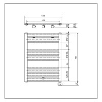 MAX922500S040EPPBM300 Рушникосушка електрична MAX,  H - 922 mm, L - 500 mm, колір чорний мат. + кріп Luxrad фото 2