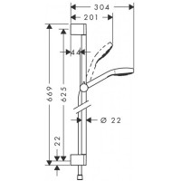 26584400 Croma Select E 1jet/Unica’Croma Душовий набір (1 сорт) HANSGROHE фото 1