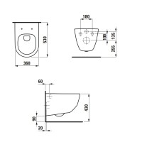 H8669570000001 PRO Унітаз підвісний Rimless з кришкою Slim Soft Close, білий (1 сорт) Laufen фото 3