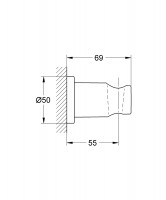 22117KF0 Rainshower Тримач ручного душу, чорний матовий (1 сорт) Grohe фото 1