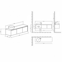 0025144W Раковина накладна на столешню зі штучного каменю, біла матова (1 сорт) Devit фото 2