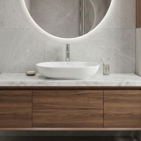 1510136 OVALE Раковина на стільницю без донного клапану 585x380x180 (1 сорт) Devit фото 4