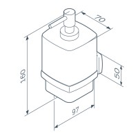 A9036922 Gem, Cкляний диспенсер з настінним тримачем, чорний мат (1 сорт) AM.PM фото 6