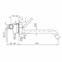 ZP1617.N1 ISYSTICK Зовнішня частина змішувача д/раковини, вбудов., чорний матовий goffrato (1 сорт) ZUCCHETTI фото 2