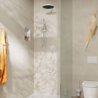 24402700 HG Unica Puro S Душова стійка 65 см із тримачем-слайдером та душовим шлангом 160 см, білий  HANSGROHE фото 2