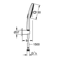 26589000 RSH SmAct CUBE 130 Душовий набір, 3 режими струменю (1 сорт) Grohe фото 1