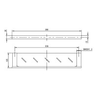 1653160B CITY Поличка, чорна матова (1 сорт) Devit фото 1