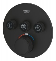 29508KF0 Grohtherm SmartControl Зовнішня частина термостату прихованого монтажу на 3 споживачі, чорн Grohe фото 4