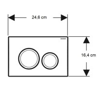 115.127.46.1 Delta20 Клавіша змиву з подвійним змивом: Матовий хром (1 сорт) Geberit фото 1