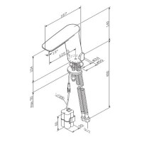 F50A02300 Inspire V2.0  змішувач для умивальника, сенсорний, хром, шт. (1 сорт) AM.PM фото 5