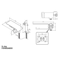 F0H85A800 X-Joy TouchReel, гіг набір зі зм-ем д/душ з полиц, трим туал.папер, гіг.душ,тримач хром (1 AM.PM фото 4