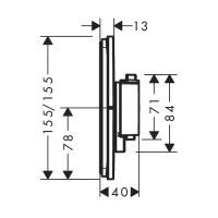 15572670 HG ShowerSelect Comfort E Зовнішня частина термостата на 2 споживачі, чорний матовий (1 сор HANSGROHE фото 1