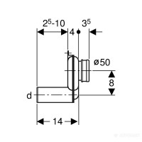 152.950.11.1 Сифон до уриналу (1 сорт) Geberit