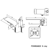 F0H85A822 X-Joy TouchReel, гіг набір зі зм-ем д/душ з полиц, трим туал.папер, гіг.душ,тримач, чорний AM.PM фото 7