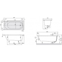 uBA170CAS2V-01 O.NOVO/CASSANDRA Ванна 170х75см (1 сорт) VILLEROY  BOCH фото 1