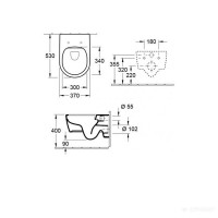 5656RS01 AVENTO Унітаз підвісний DirectFlush з кришкою QuickRelease/SoftClosing, White Alpin (1 сорт VILLEROY  BOCH